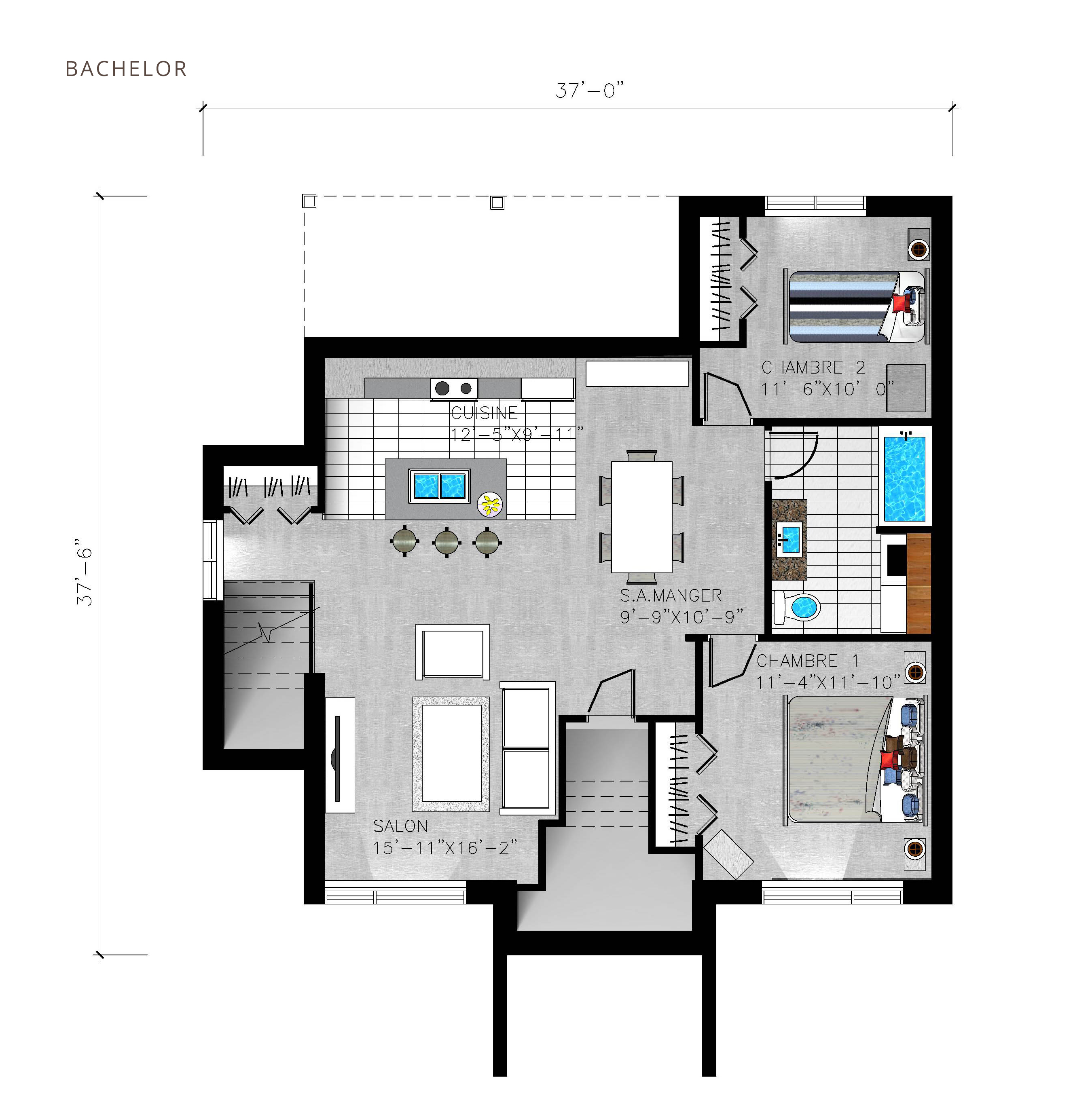 Arielle - Plans - Plancher - Projet domiciliaire - Ste-Sophie