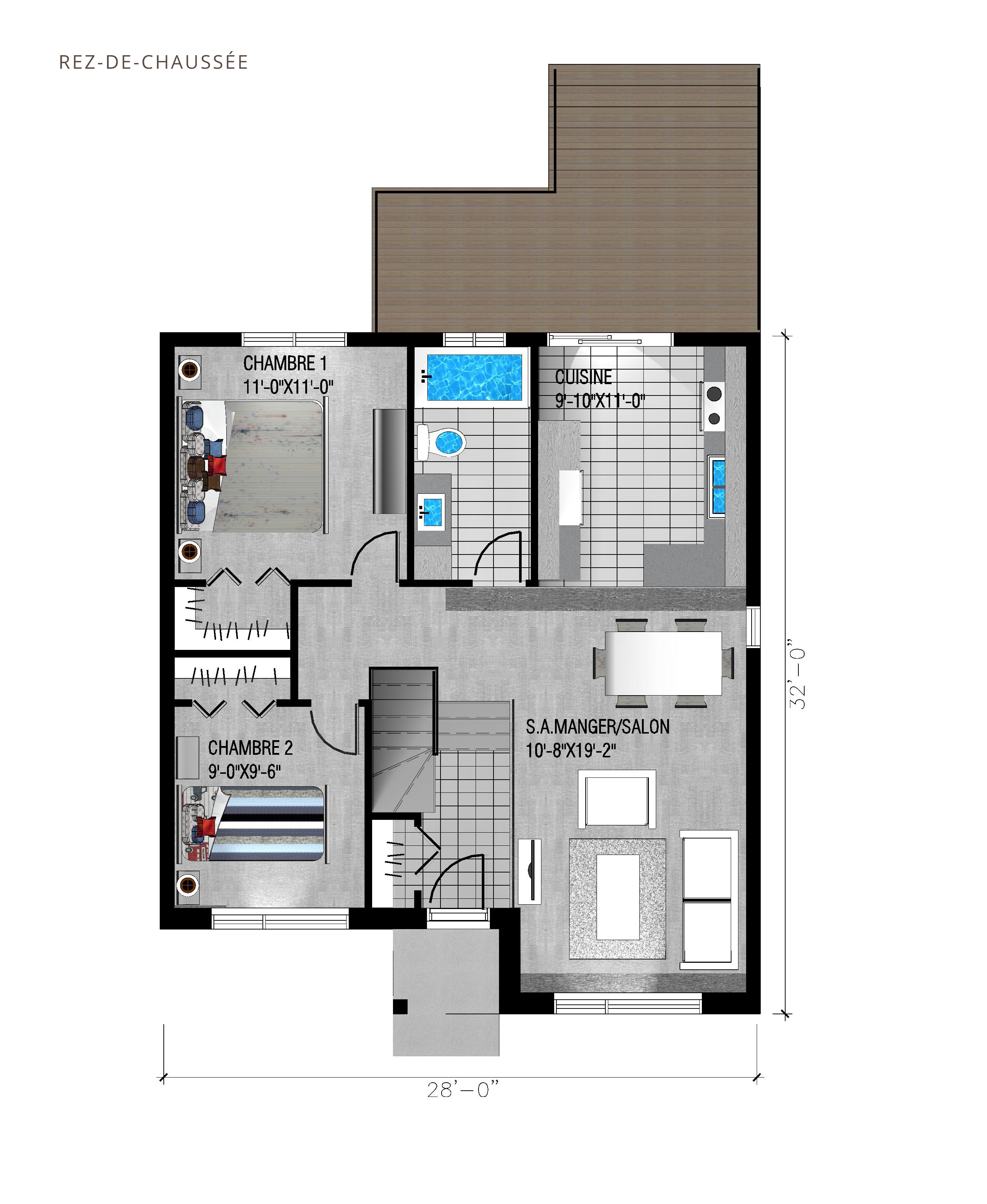 Mélyane - Plans - Plancher - Habitation neuve - Ste-Sophie