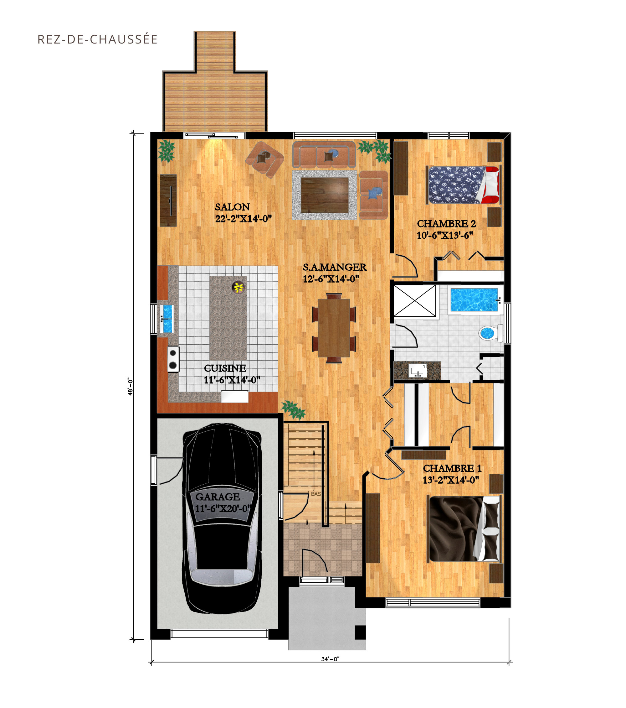 Plans - Plancher - Projet immobilier - Sainte-Sophie